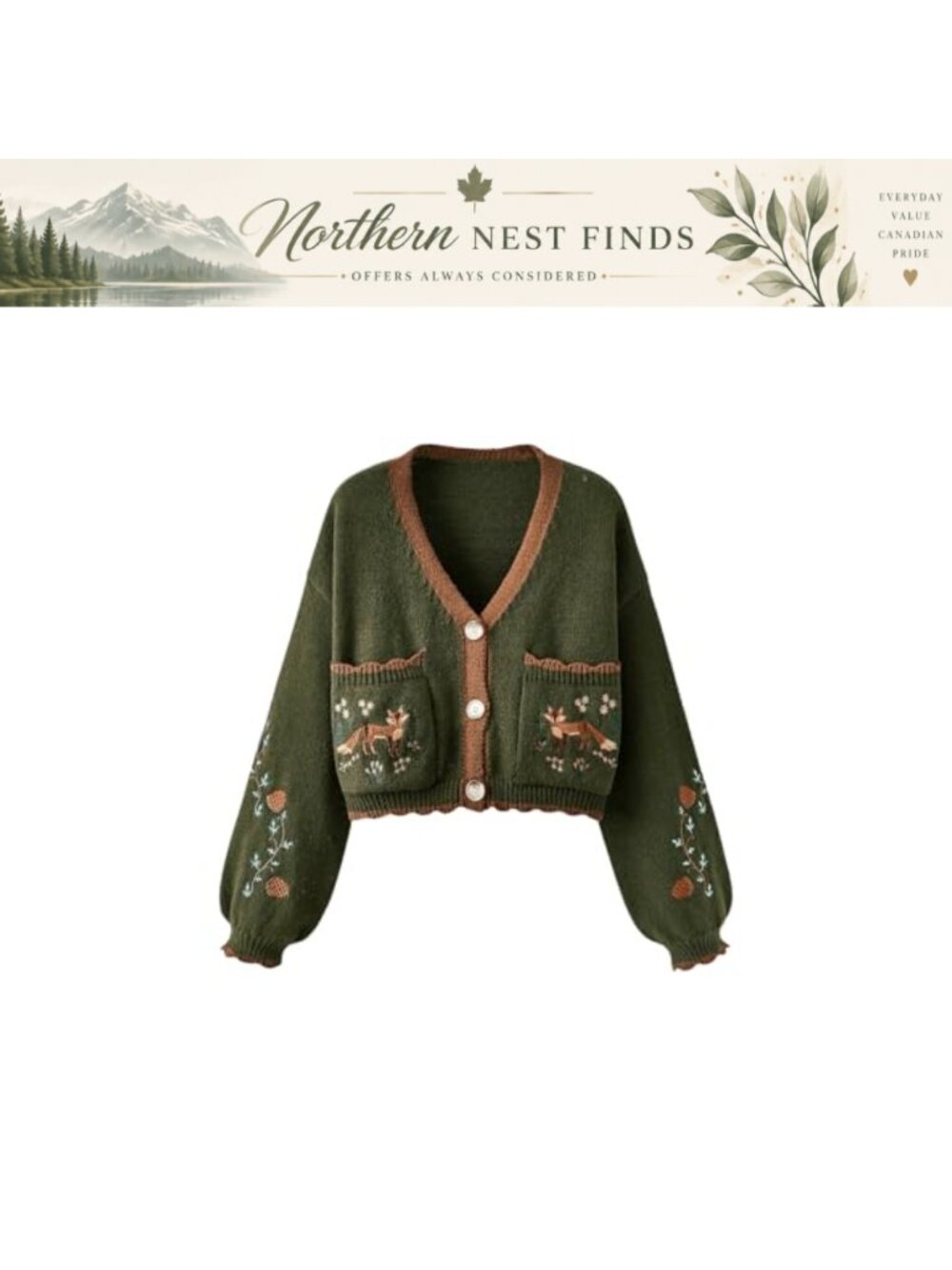 Cropped Floral Embroidered Open Front Cardigan Cottagecore Boho Western Sweater